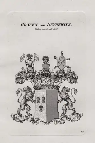 Grafen von Seydewitz - Wappen coat of arms Heraldik heraldry