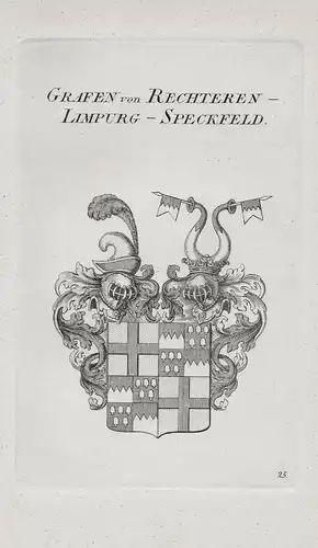 Grafen von Rechteren-Limpurg-Speckfeld - Wappen coat of arms Heraldik heraldry