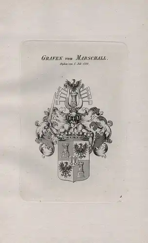 Grafen von Marschall -  Wappen coat of arms Heraldik heraldry
