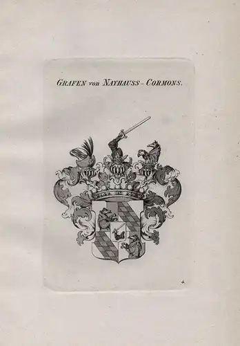 Grafen von Nayhauss-Cormons -  Nayhauß-Cormons Wappen coat of arms Heraldik heraldry