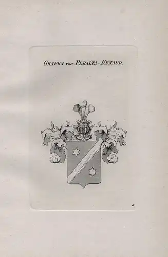 Grafen von Peralta-Renaud -  Wappen coat of arms Heraldik heraldry