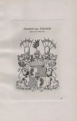 Grafen von Salisch - Wappen coat of arms Heraldik heraldry