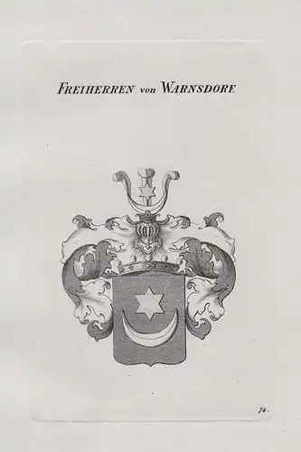 Freiherren von Warnsdorf -  Wappen coat of arms Heraldik heraldry