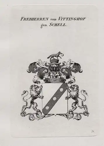 Freiherren von Vittinghof gen. Schell - Wappen coat of arms Heraldik heraldry