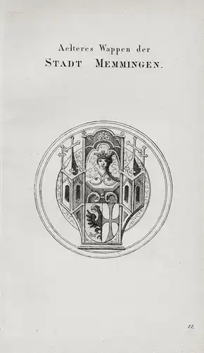 Aelteres Wappen der Stadt Memmingen - Wappen coat of arms Heraldik heraldry