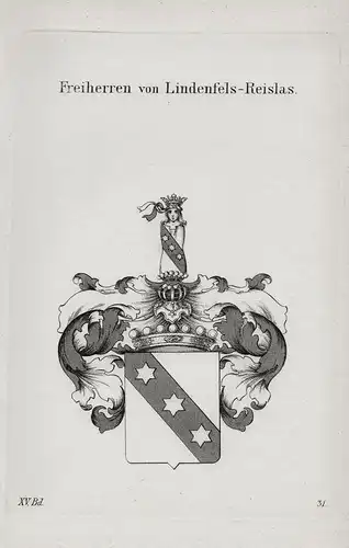Freiherren Lindenfels-Reislas - Wappen coat of arms Heraldik heraldry