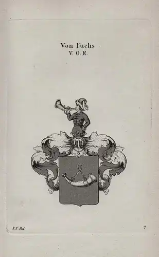 Von Fuchs. V. O. R. - Wappen coat of arms Heraldik heraldry