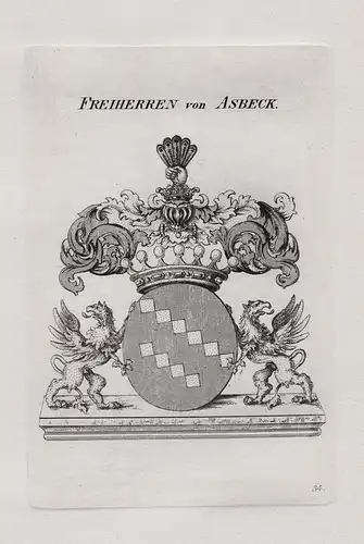 Freiherren von Asbeck - Wappen coat of arms Heraldik heraldry