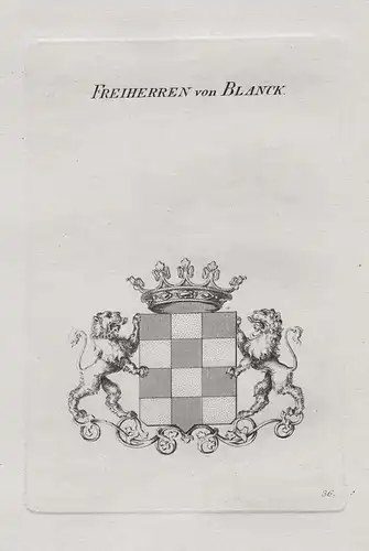 Freiherren von Blanck - Wappen coat of arms Heraldik heraldry
