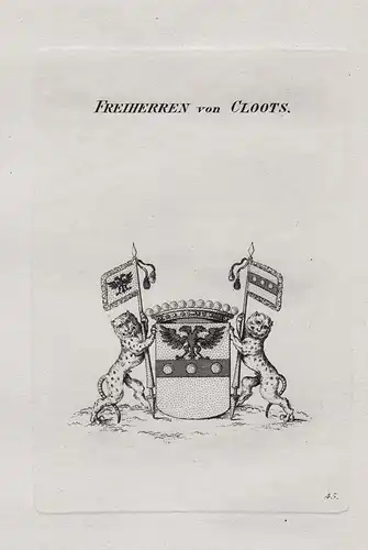 Freiherren von Cloots - Wappen coat of arms Heraldik heraldry