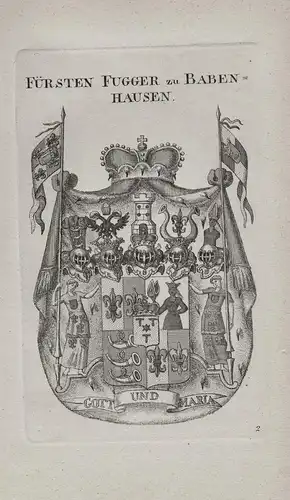 Fürsten Fugger zu Babenhausen - Wappen coat of arms Heraldik heraldry