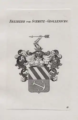 Freiherren von Schmitz-Grollenburg - Wappen coat of arms Heraldik heraldry