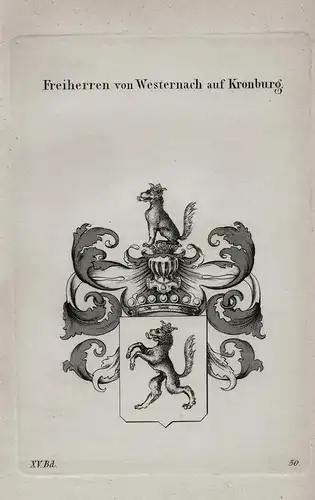 Freiherren von Westernach auf Kronburg - Wappen coat of arms Heraldik heraldry
