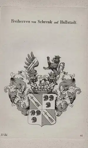 Freiherren von Schrenk auf Hullstadt - Wappen coat of arms Heraldik heraldry