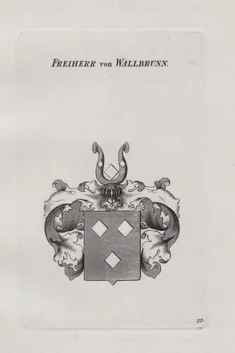 Freiherren von Wallbrunn - Wappen coat of arms Heraldik heraldry