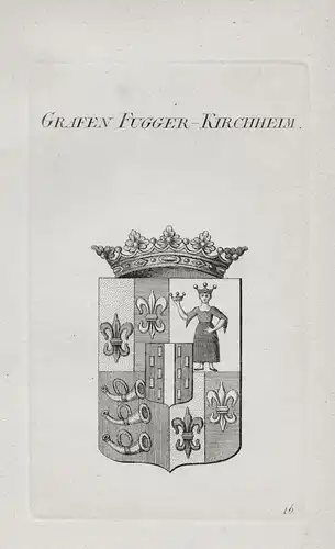Grafen Fugger-Kirchheim - Wappen coat of arms Heraldik heraldry