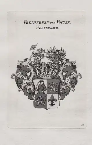Freiherren von Vogten-Westernach - Wappen coat of arms Heraldik heraldry