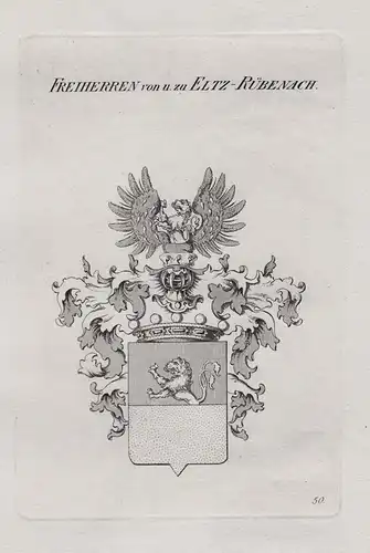 Freiherren von u. zu Eltz-Rübenach - Wappen coat of arms Heraldik heraldry