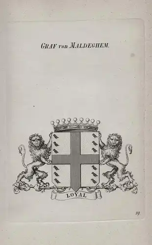 Graf von Maldeghem - Wappen coat of arms Heraldik heraldry