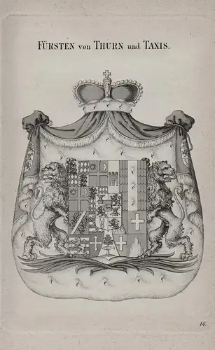 Fürsten von Thurn und Taxis - Wappen coat of arms Heraldik heraldry
