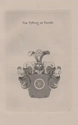 Von Syberg zu Voerde - Syberg Sieberg Sieberger Syburg von Voerde Wappen coat of arms Heraldik heraldry