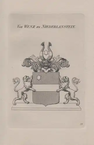 Von Wenz zu Niederlanstein - Wenz zu Niederlahnstein Wappen coat of arms Heraldik heraldry