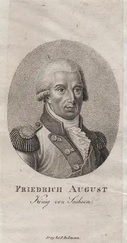 Friedrich August König von Sachsen - Friedrich August I. von Sachsen (1750-1827) König Polen Polska Poland Kur