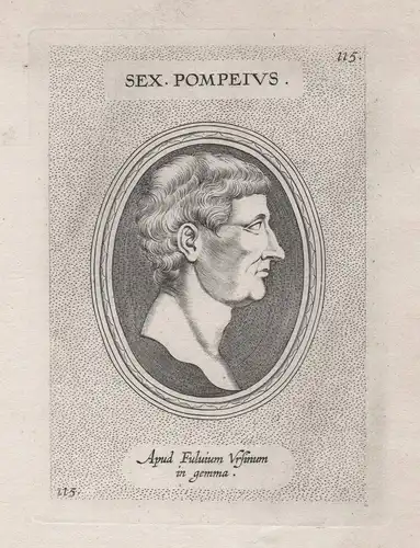 Sex. Pompeius - Sextus Pompeius (67 v. Chr. - 35 v. Chr) Roman general Römischer Feldherr Antike Römer Altertu
