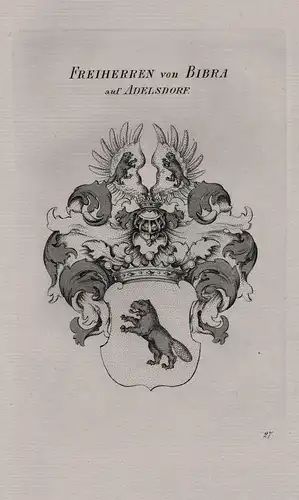Freiherren von Bibra auf Adelsdorf - Wappen coat of arms Heraldik heraldry