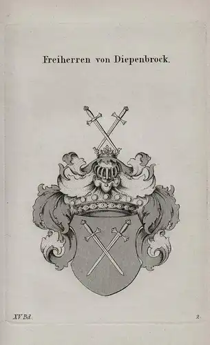 Freiherren von Diepenbrock - Wappen coat of arms Heraldik heraldry
