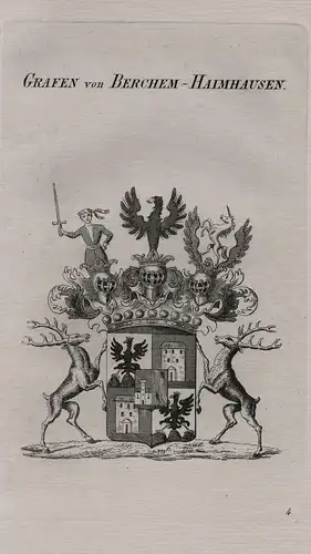 Grafen von Berchem-Haimhausen - Wappen coat of arms Heraldik heraldry