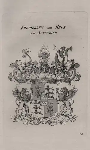 Freiherren von Reck auf Autenried - Wappen coat of arms Heraldik heraldry