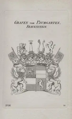 Grafen von Paumgarten-Frauenstein - Wappen coat of arms Heraldik heraldry