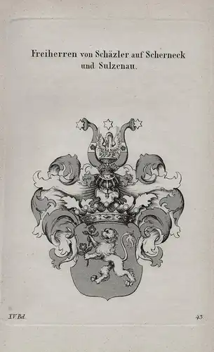 Freiherren von Schäzler auf Scherneck und Sulzenau - Schaezler Schaetzler Wappen coat of arms Heraldik heraldr