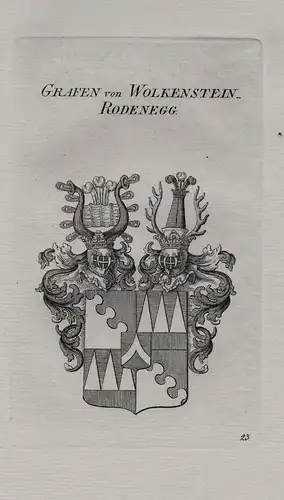 Grafen von Wolkenstein-Rodenegg - Wappen coat of arms Heraldik heraldry