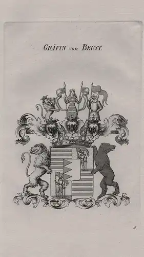 Gräfin von Beust - Wappen coat of arms Heraldik heraldry