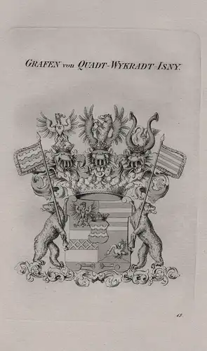 Grafen von Quadt-Wykradt-Isny - Wappen coat of arms Heraldik heraldry