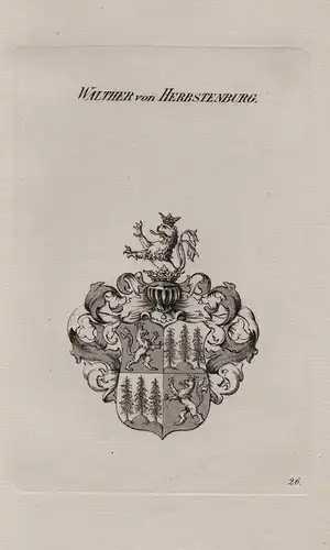 Walther von Herbstenburg. - Wappen coat of arms Heraldik heraldry