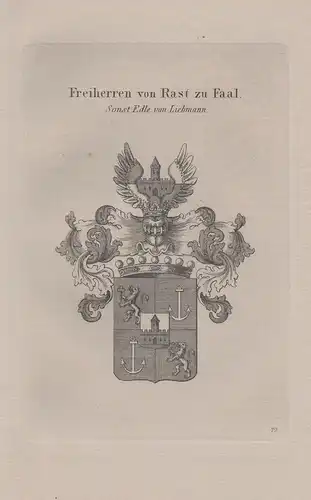 Freiherren von Rast zu Faal - Wappen coat of arms Heraldik heraldry