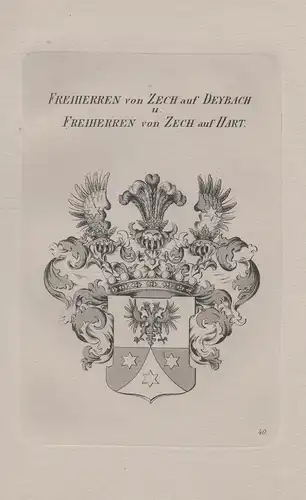 Freiherren von Zech auf Deybach u. Freiherren von Zech auf Hart - Zech Deybach Hart Wappen coat of arms Herald