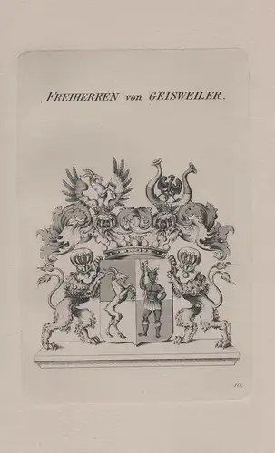 Freiherren von Geisweiler - Wappen coat of arms Heraldik heraldry