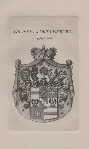 Grafen von Orttenburg-Tambach - Ortenburg-Tambach Wappen coat of arms Heraldik heraldry