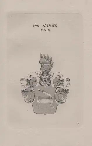Von Habel V. O. R. - Wappen coat of arms Heraldik heraldry