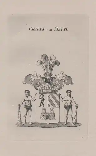 Grafen von Piatti. - Wappen coat of arms Heraldik heraldry