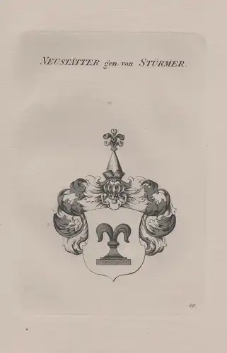 Neustätter gen. von Stürmer - Neustädter genannt Stürmer Neustetter Wappen coat of arms Heraldik heraldry