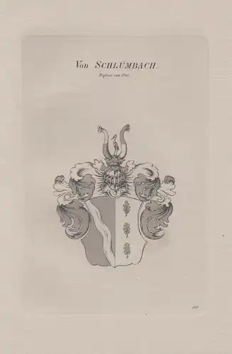 Von Schlümbach - Wappen coat of arms Heraldik heraldry