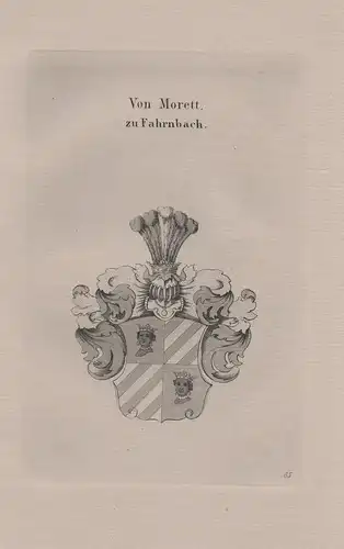 Von Morett zu Fahrnbach - Wappen coat of arms Heraldik heraldry