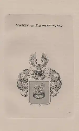 Scharff von Scharffenstein - Scharff von Scharfenstein Wappen coat of arms Heraldik heraldry