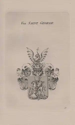 Von Saint George - Wappen coat of arms Heraldik heraldry