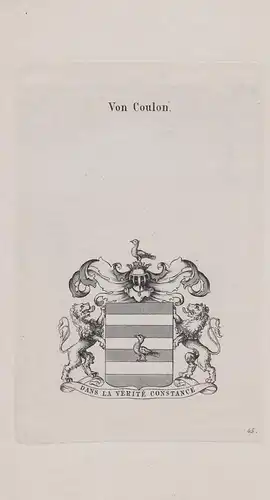 Von Coulon - Wappen coat of arms Heraldik heraldry